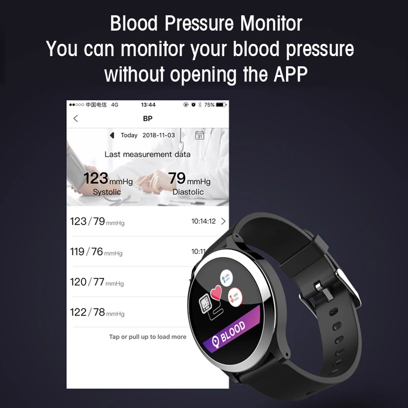 Vwar B65 Bluetooth 4 0 Смарт часы ECG PPG монитор скорости слуха IP67 водонепроницаемые умные