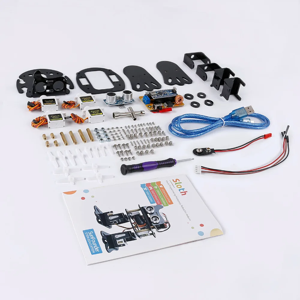 SunFounder DIY 4 DOF набор роботов для обучения Sloth робота Arduino Nano DIY|kit for arduino|kit kitskit diy | - Фото №1