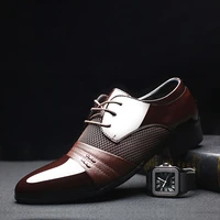 2019 newly mens quality patent leather shoes zapatos de hombre black leather soft man dress shoes mens oxford casual shoes