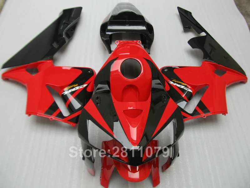 Литье под давлением ABS пластик обтекатель комплект для Honda CBR600RR 05 06 красный черный