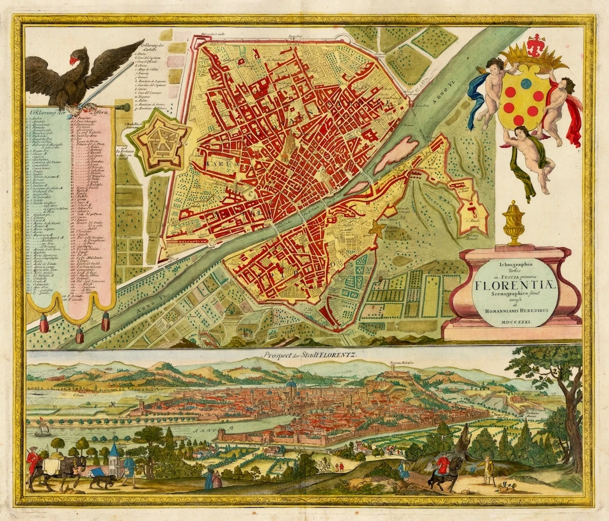 ВИНТАЖНЫЙ ПЛАКАТ с картой Barcino (c.1720) Классические холщовые картины винтажные