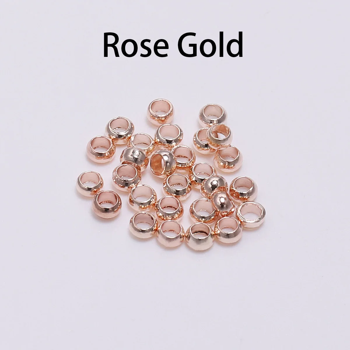 Rose Gold 500 шт./лот 2,5 3,5 4 мм шариковый Плунжер Doreenbeads шариковый зажим концевые бусины пробки разделитель бусины для изготовления ювелирных изделий принадлежности - Цвет: Rose Gold