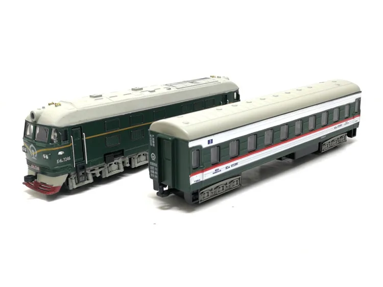 1: 87 паровоз литья под давлением локомотив сплава модель игрушки отступить поезд со звуком светильник для детей игрушки подарки