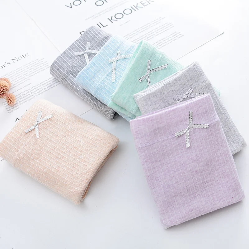 4 шт. женское нижнее белье хлопок высокая посадка трусы для девушек шорты