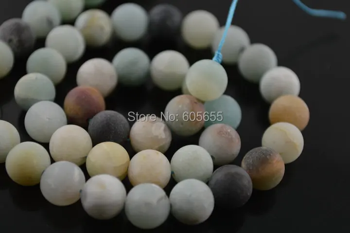 

High Quality Dull Polished Matte Natural Mix color Amazonite 6mm Stone Round Beads
