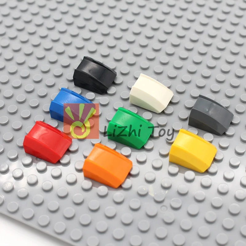 Moc кирпич 30602 склон изогнутый 2x2 губы без шпилек DIY просвечивающие строительные