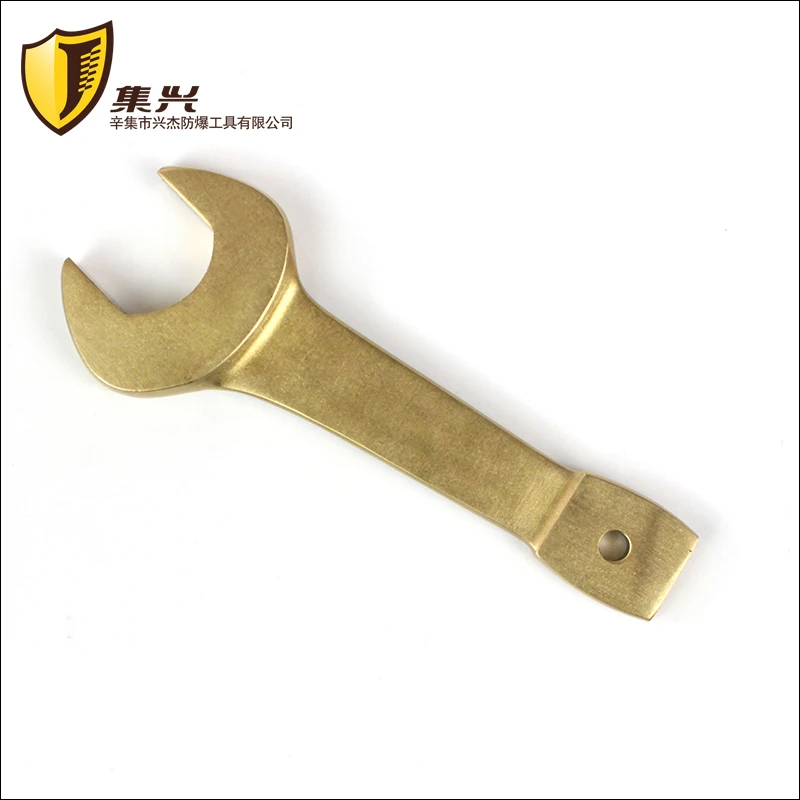 

17-22mm Non-sparking Copper Alloy Single Open End Striking Wrench, Explosion proof Slogging Spanner, safety tool