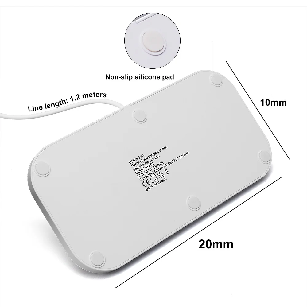 Зарядное устройство для телефона DCAE 3 в 1 беспроводное зарядное Qi iPhone 11 XS XR 8 X Airpods