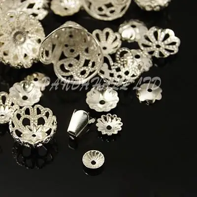 

Brass Bead Caps, Mixed Shape, Silver Color, 5~29x1~18mm, Hole; 0.5~2.5mm