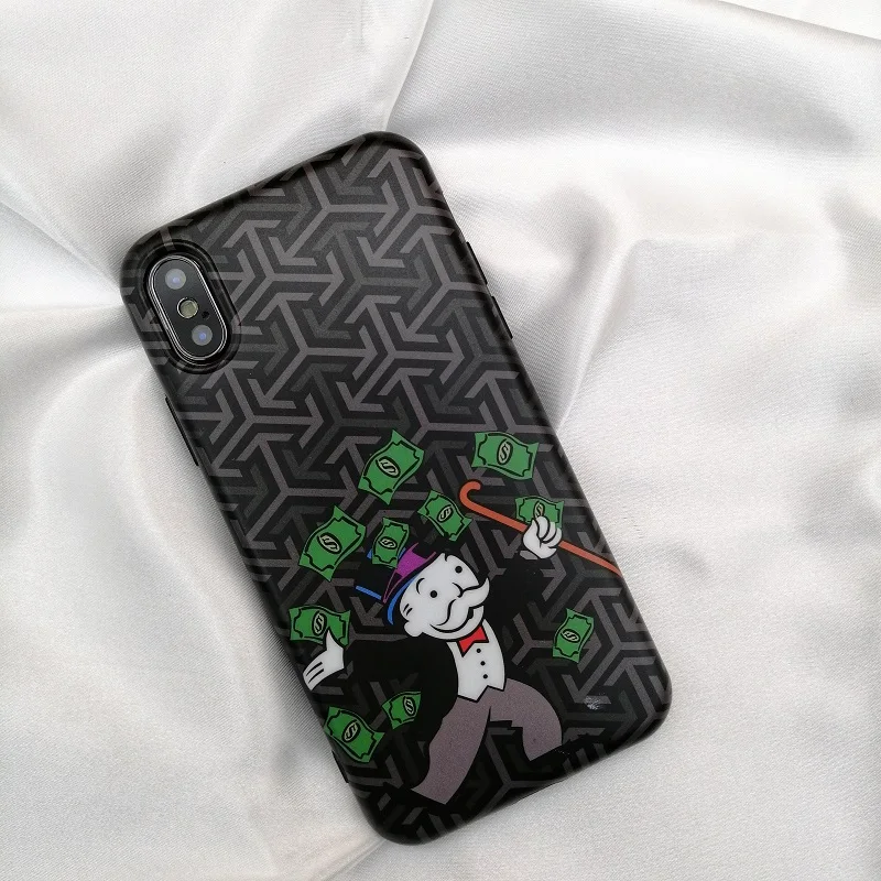 Роскошные воин Монополия доллара Mr Mobbin Мягкий силиконовый чехол для телефона Iphone