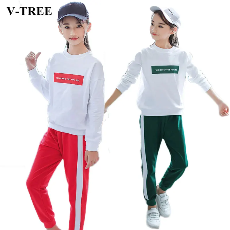 Весенние комплекты одежды для девочек 2019 рубашка с длинным рукавом + брюки