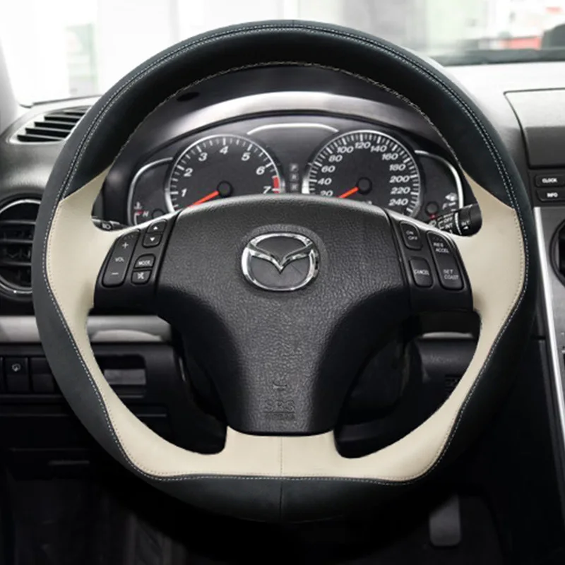 Автомобильный верный чехол рулевого колеса автомобиля для mazda 6 gh gj CX-5 3 bk CX-3 рулевое колесо автомобильные аксессуары