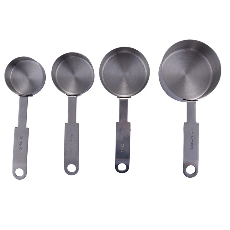 4pcs 4 size Measuring Cups Spoon Kitchen Tools Set For Baking Coffee Tea |