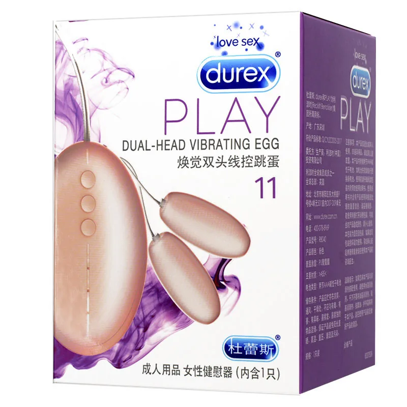 Durex Play 11 двухголовый вибрирующий яйцо регулируемая вибрация клитор стимулятор