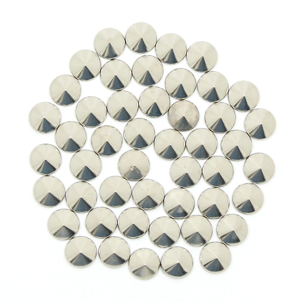 100 шт. 8 мм Горячая фиксация страз Медные Плоские заклепки железные гвоздики для