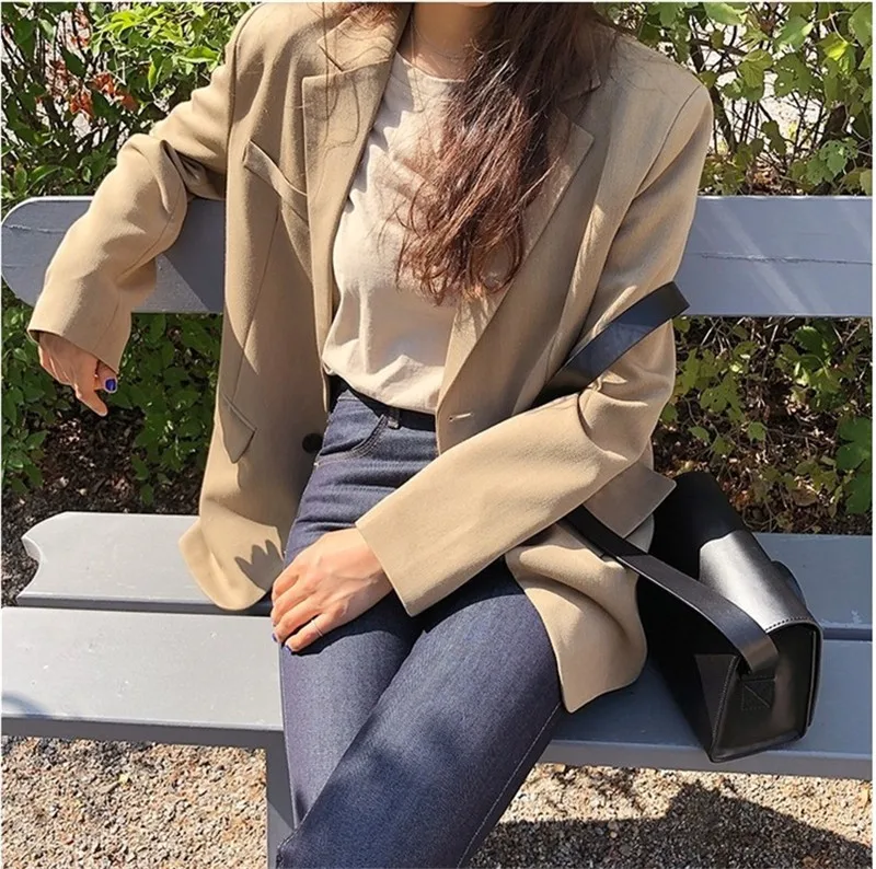 Повседневные женские Блейзер 2019 Сезон весна осень Эффектная куртка в Корейском