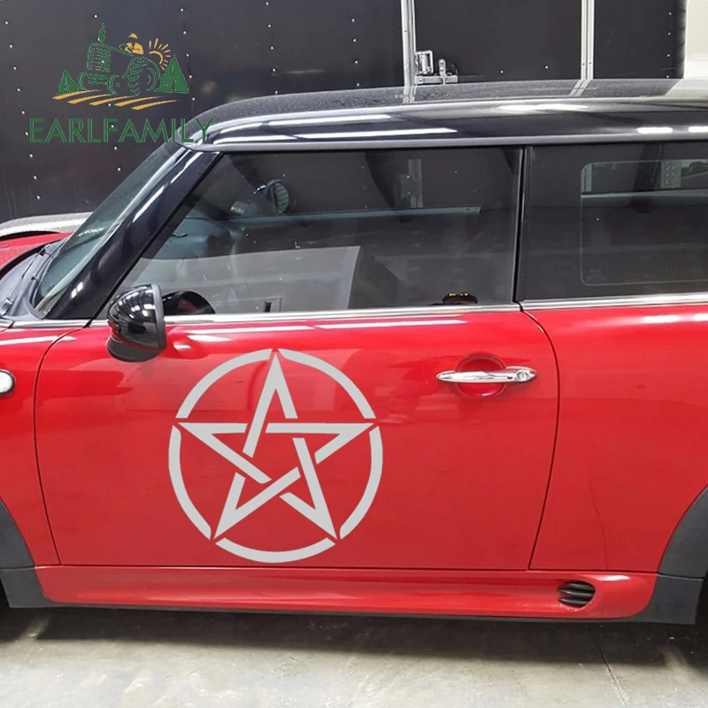EARLFAMILY 2 шт. Изящные абстрактные значки в виде пентаграммы военные автомобильная