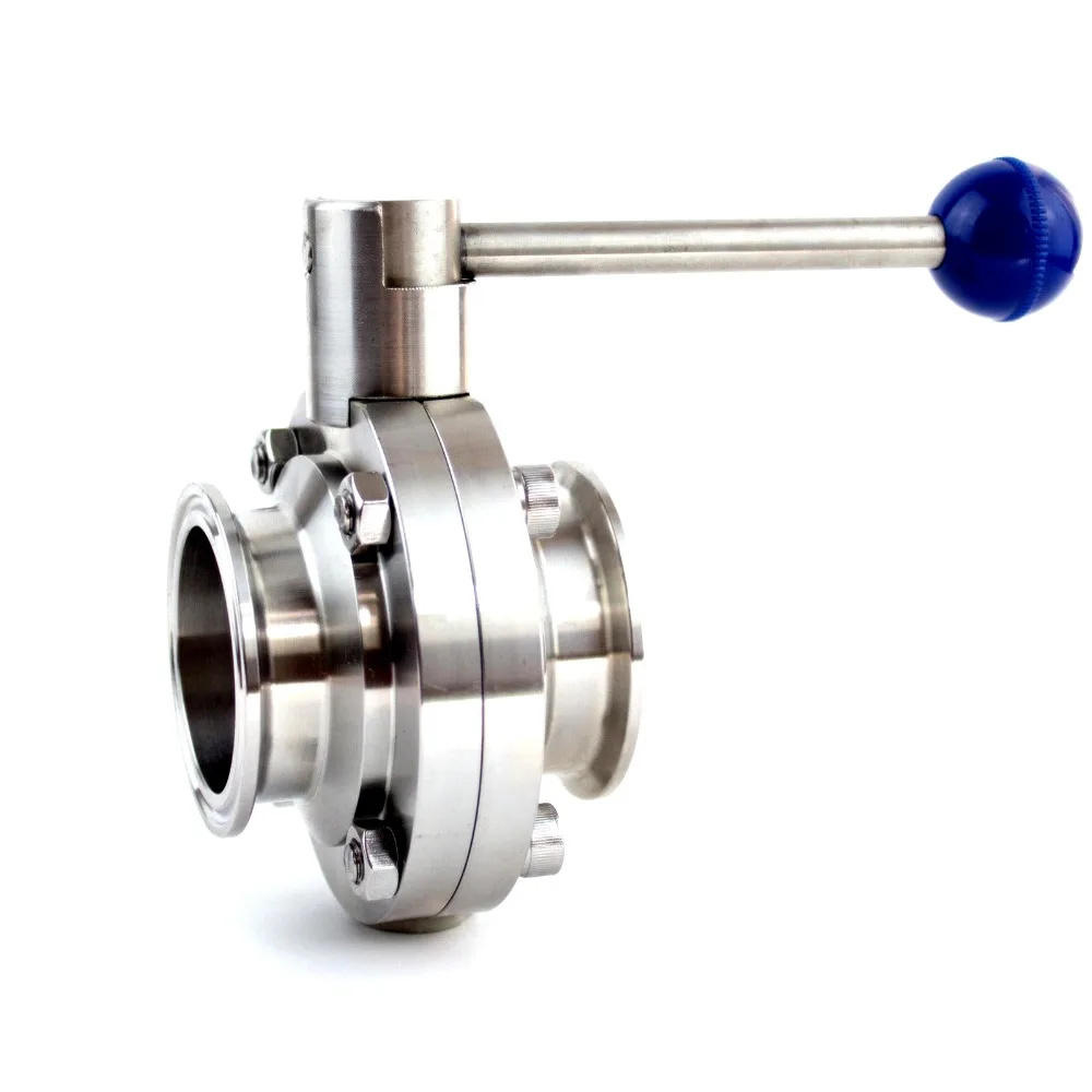 3-дюймовый санитарный клапан-бабочка тройной зажим силиконовый уплотнительный