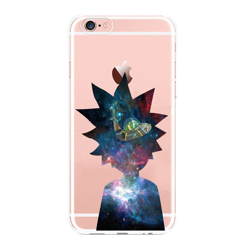 Забавный Прозрачный чехол для телефона Rick and Morty iphone 8 Plus 7 6 S 5 5S SE мягкие