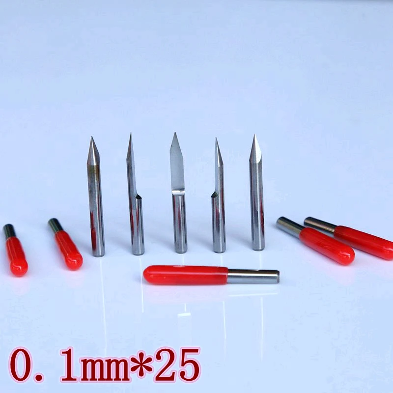 10 шт. фреза карбидный хвостовик 1/4 &quot25 градусов PCB V модель маршрутизатора