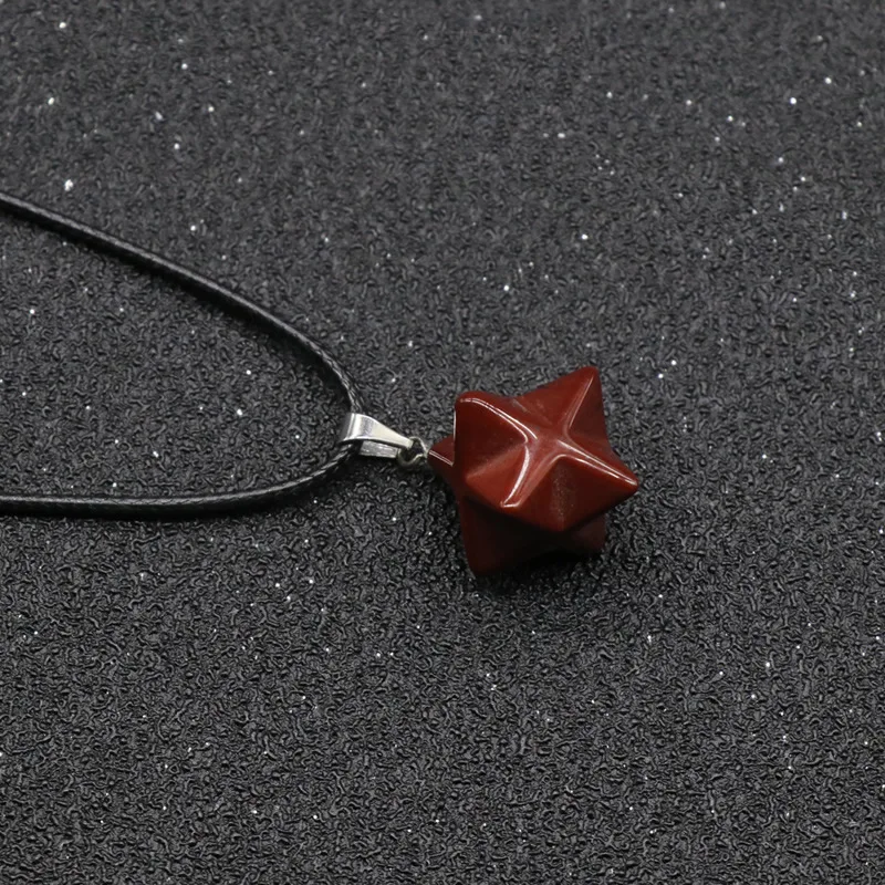 Подвески в стиле ретро Merkaba Chakras ожерелья из натурального камня для Рэйки лечение