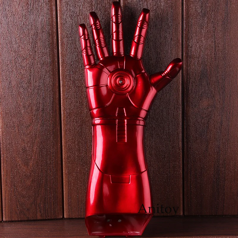 Marvel Железный человек 3 Косплей 1/1 перчатка на руку с светодиодный светильник инфракрасный Launchable Косплей игрушка фигурка железного человека экшн