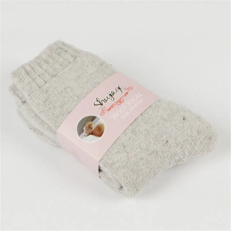 

Winter Wool Thickening Warm Socks Women Pure Solid Color Thermal Sock Ultra Thick Female Meias Socks Women A1476