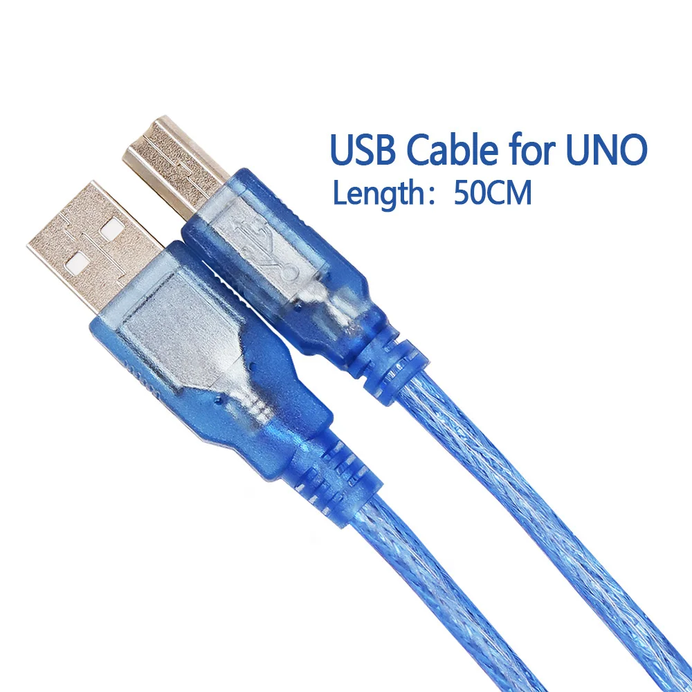 USB Cable Для UNO R3 MEGA328P ATMEGA16U2 макетная плата с usb-кабелем для Arduino стартовый комплект с розничной коробкой - Цвет: USB Cable