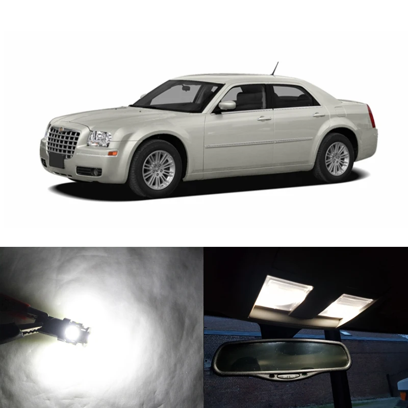 

11PCs Canbus Error Free White Led Interior Package Kits Lights For Chrysler 300 300C 2005-2010 Map Dome License Plate Bulb