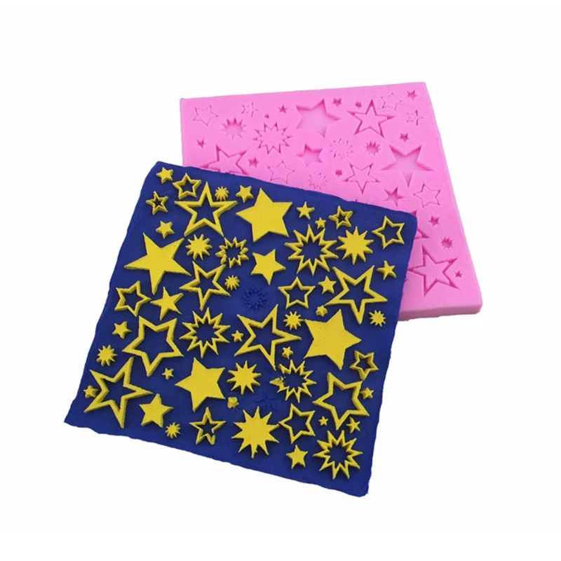 

Silicone Snowflake Snow Star Starry Chocolate Fondant Mold Cake Decoration Tool Baking Mould Lace Flower Silicone Christmas Snow