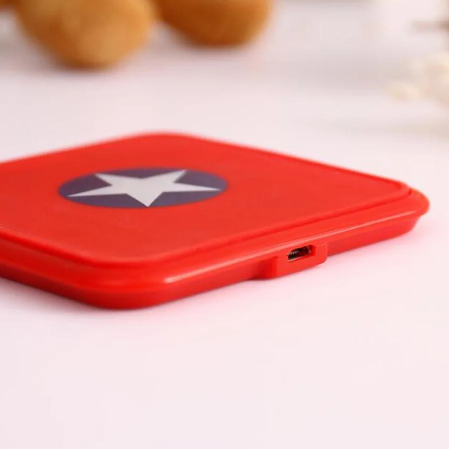 Милое мультяшное Беспроводное зарядное устройство Qi для iPhone X 8 Plus быстрая