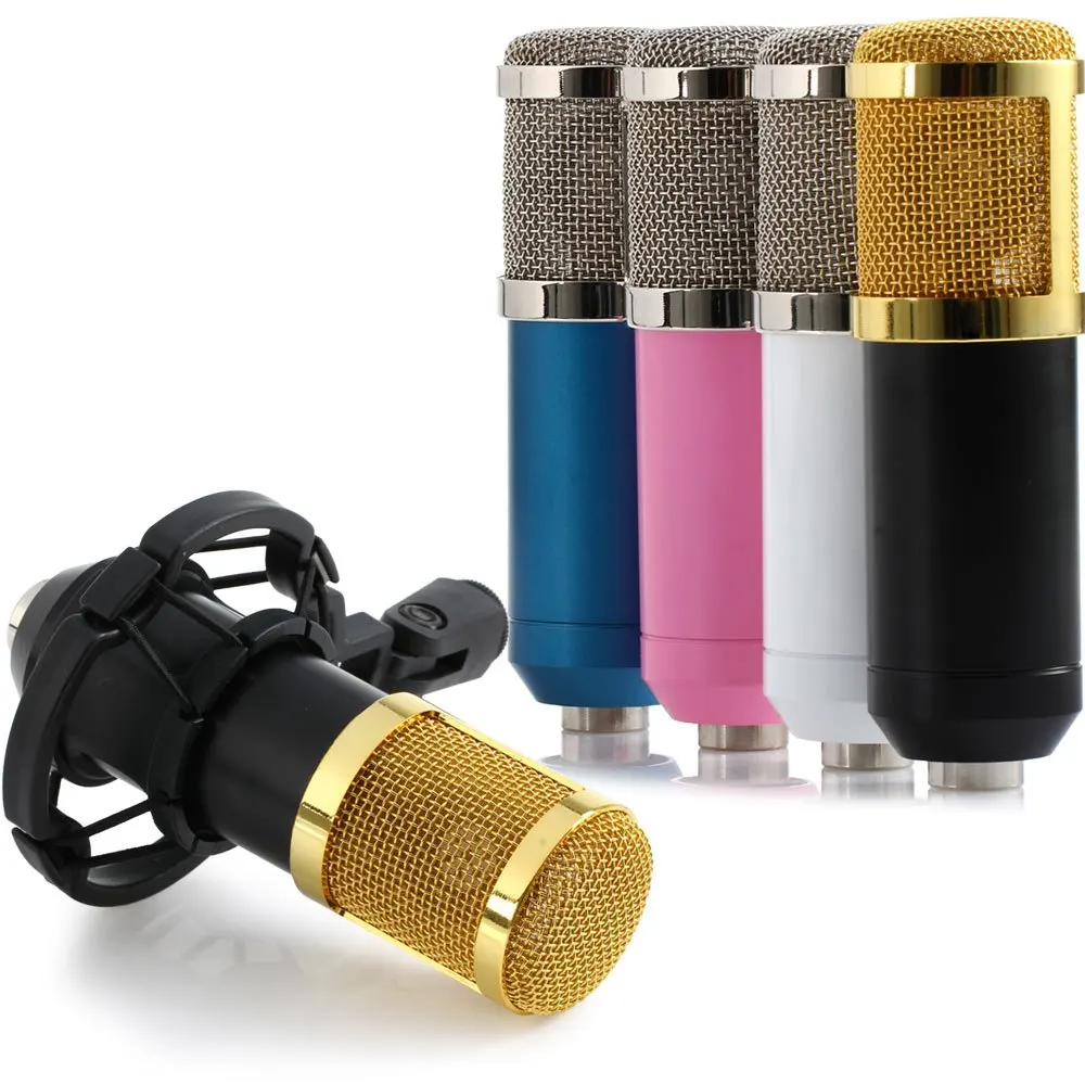 LEIHAO BM800 Professional Dynamic Condenser Wired Microphone Mic Sound Studio for Recording Kit KTV Karaoke with Shock Mount | Электроника