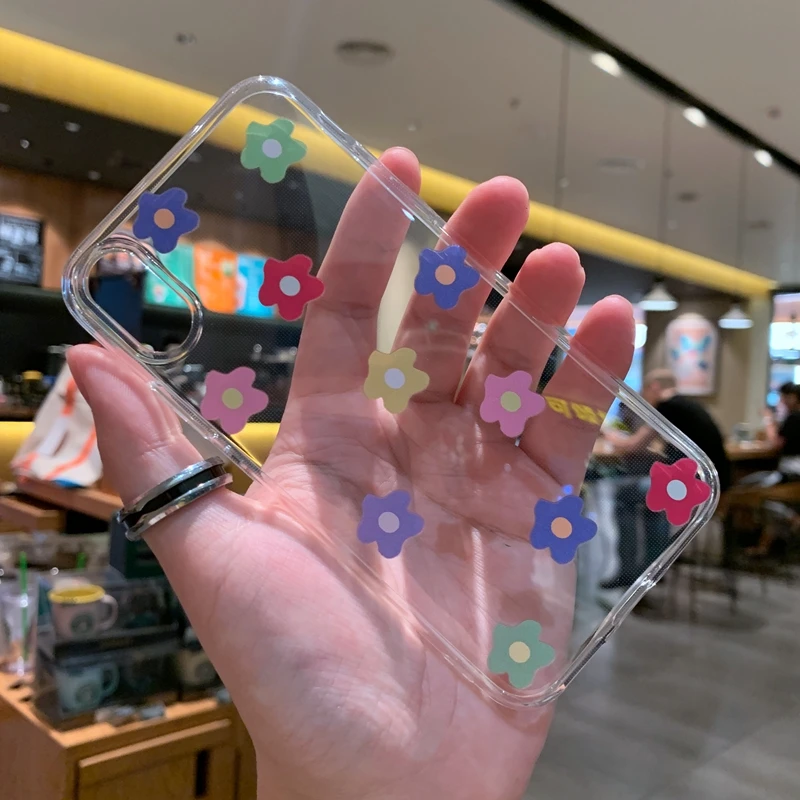Cute Cartoon Floral Sun Flower Clear Phone Case Cover For iPhone X XR XS Max 8 7 6 6s Plus 5 5s SE Soft Silicone TPU Coque |