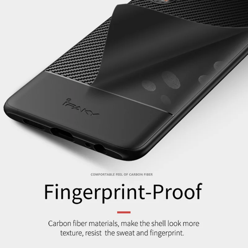 P30 IPAKY Huawei Pro силиконовый чехол Роскошный мягкий ТПУ углеродное волокно задняя