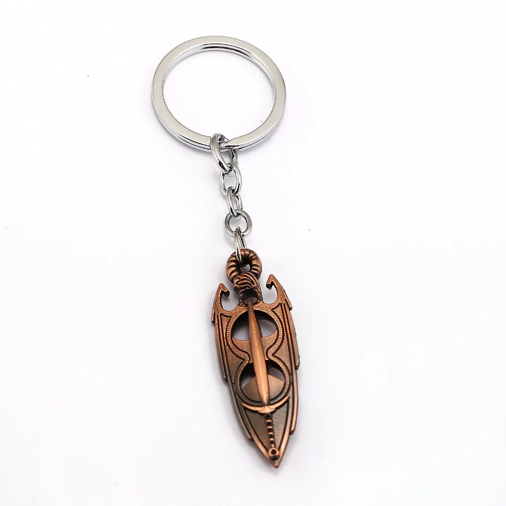 

Hollow Personality Keychain Game Elder Scrolls OL Akatos Amulet Carving art Pendant Jewelry Children Toys
