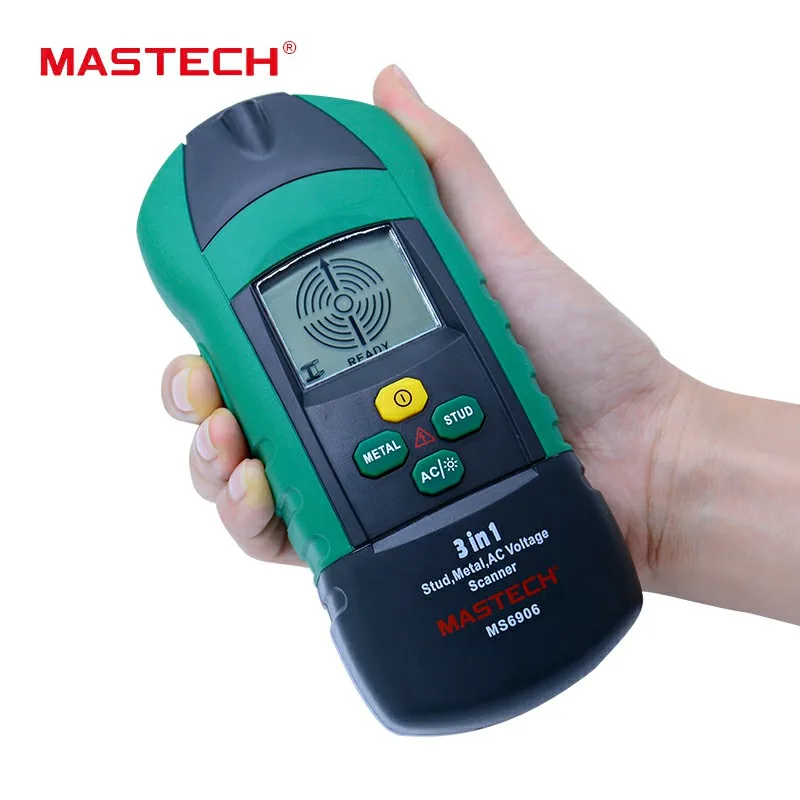 MASTECH MS6906 3 в 1 многофункциональный металлический сканер напряжения переменного тока тестер Толщиномер w/NCV тестер+ детектор древесины