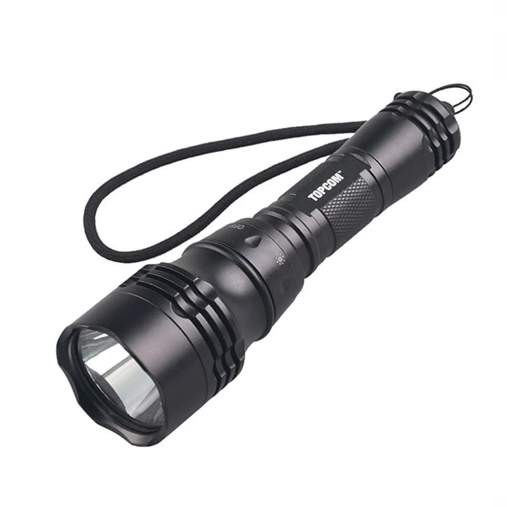 TP-56-Black TOPCOM фонарик для дайвинга XML T6 Водонепроницаемый яркий фонарь Регулируемый для подводного фонарика перезаряжаемый аккумулятор и зарядное устройство - Испускаемый цвет: TP-56-Black