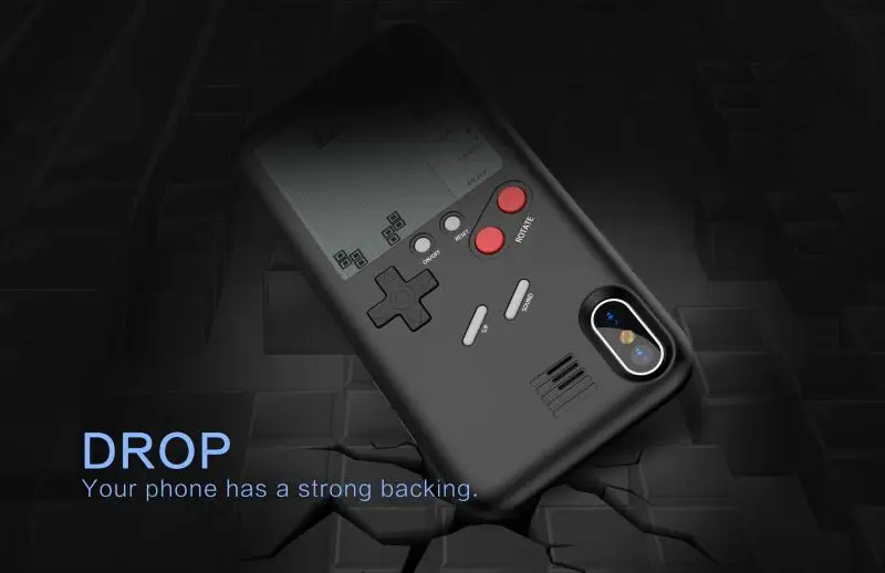 TPFIX игры Чехол для iPhone х Воспроизводимые тетрис крышка 7 8 Plus плюс 6 S Вернуться ТПУ