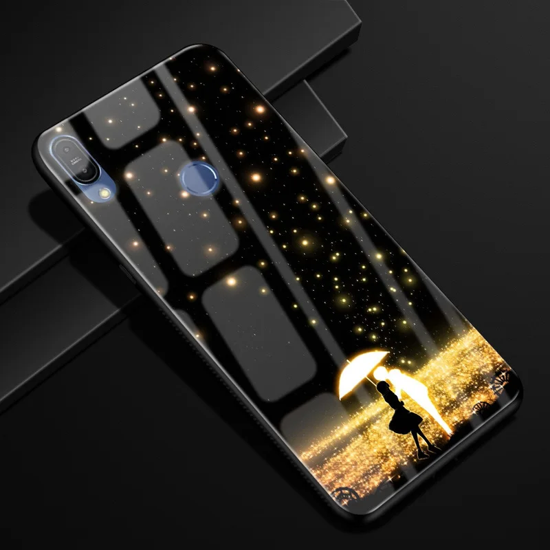Для ASUS Zenfone Max Pro M1 ZB601KL ZB602KL чехол X00TD стеклянный силиконовый бампер Чехол Жесткий PC стекло задняя крышка ZB601KL чехол для телефона s