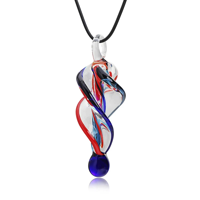 Necklace AKOLION Женские аксессуары длинные ювелирные изделия спирально-торнадо в форме муранского индивидуального дизайна ожерелье модные длинные серьги набор - Окраска металла: Necklace