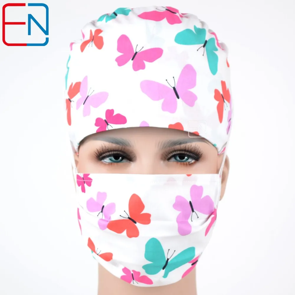 Один размер регулируемые медицинские шапки с sweatband для женщин zidie