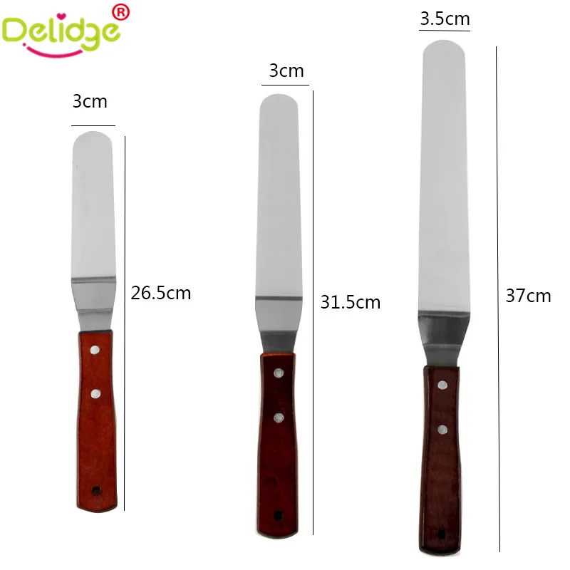 Шпатели для выпечки Delidge 1 шт. 6/8/10 дюйма из нержавеющей стали зеркальная