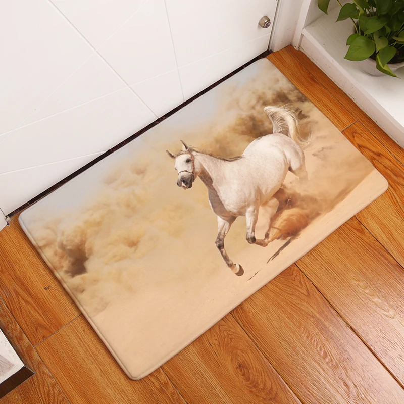 Модный стиль Majestic Horse Print ковры противоскользящие напольные коврики уличные ковры прозрачные коврики для передней двери