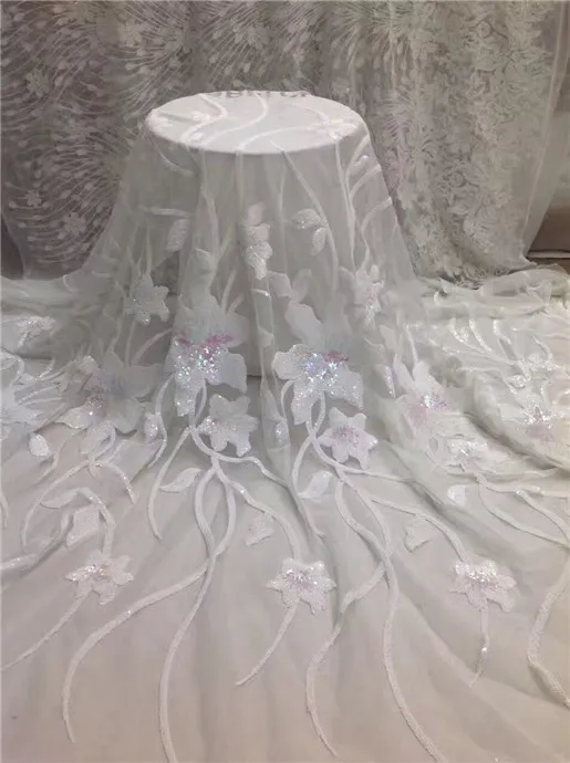 Африканская блесток кружевной ткани 450*135 СМ французский чистую ткань шнурка с