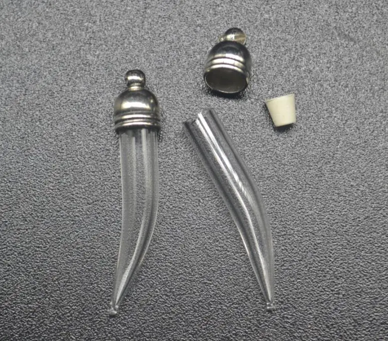 

300pcs 35x5mm tiny pepper glass vial pendant glass pendant glass wishing bottle locket necklace pendant charms jewelry findings