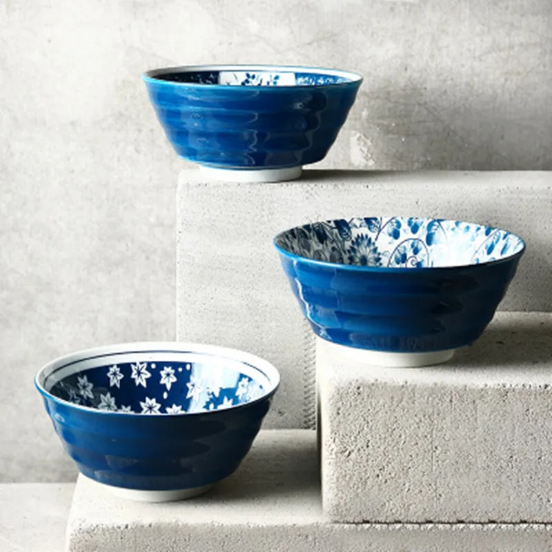 Керамическая миска для лапши ресторана керамическая тарелка риса фруктов супа