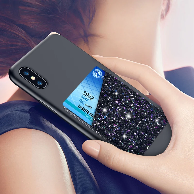 FLOVEME несверсаемые клейкие наклейки для карт iPhone 6S 7 8 Plus 5 X карман световых Samsung Galaxy