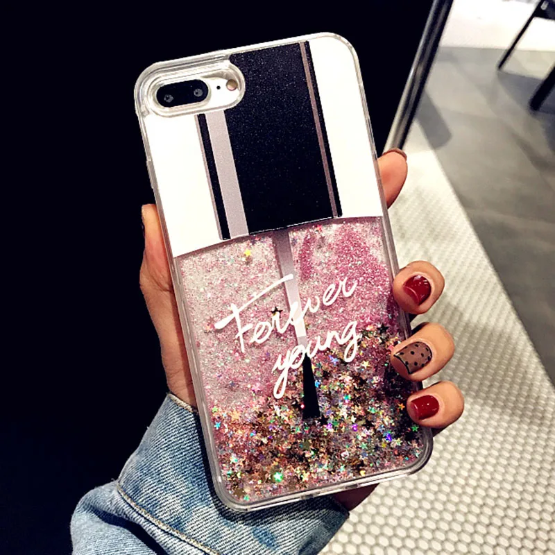 Роскошный блестящий Блестящий с жидкостью зыбучий песок лак для ногтей задняя