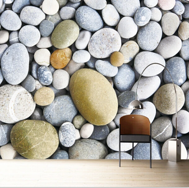 Оптовая продажа 3d фотообои из булыжника задний фон для дивана каменная настенная