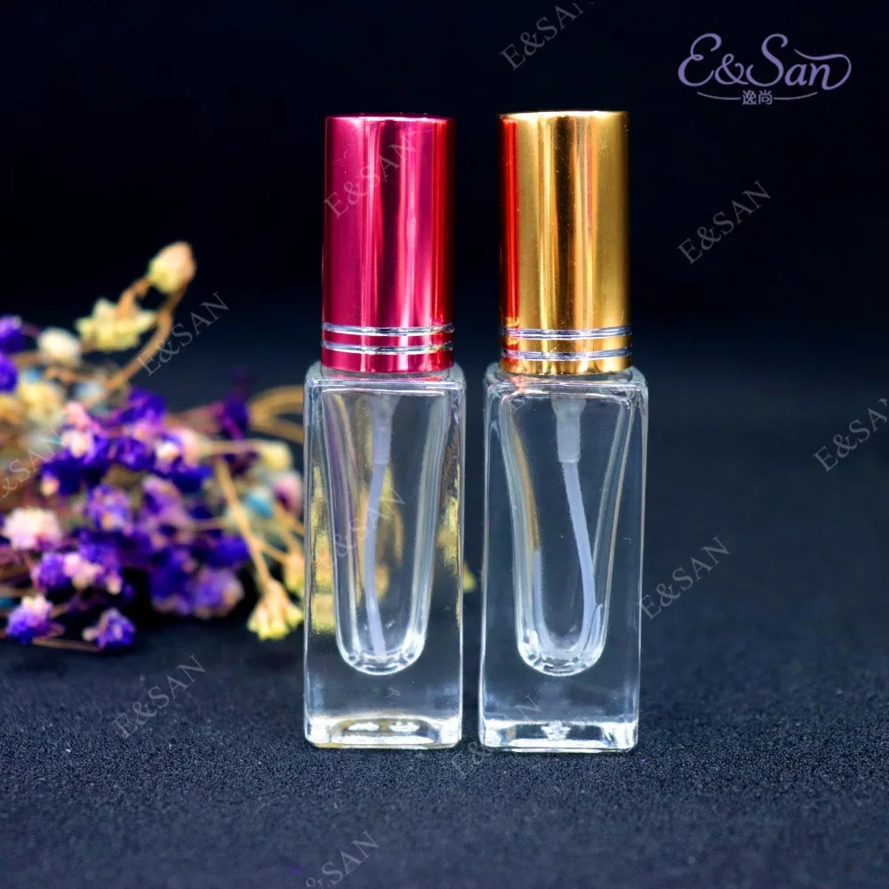 FX543-5ML Transparent Long Square Glass Bottle Cosmetics Spray Empty Bottle 100PCS/LOT
